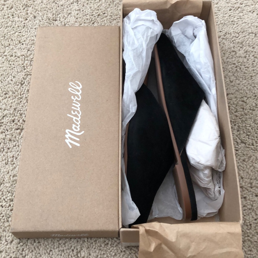 Madewell the Remi Mule black suede